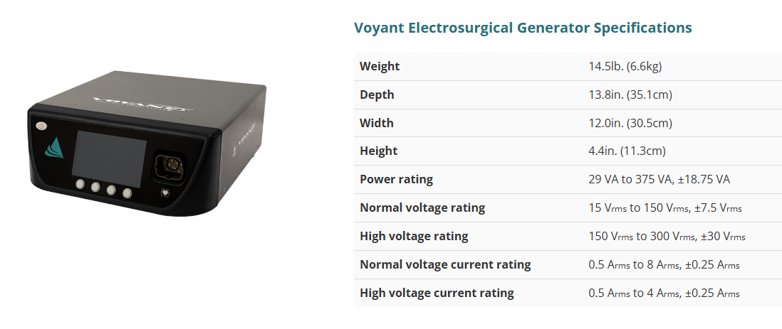 Voyant Generator Specifications