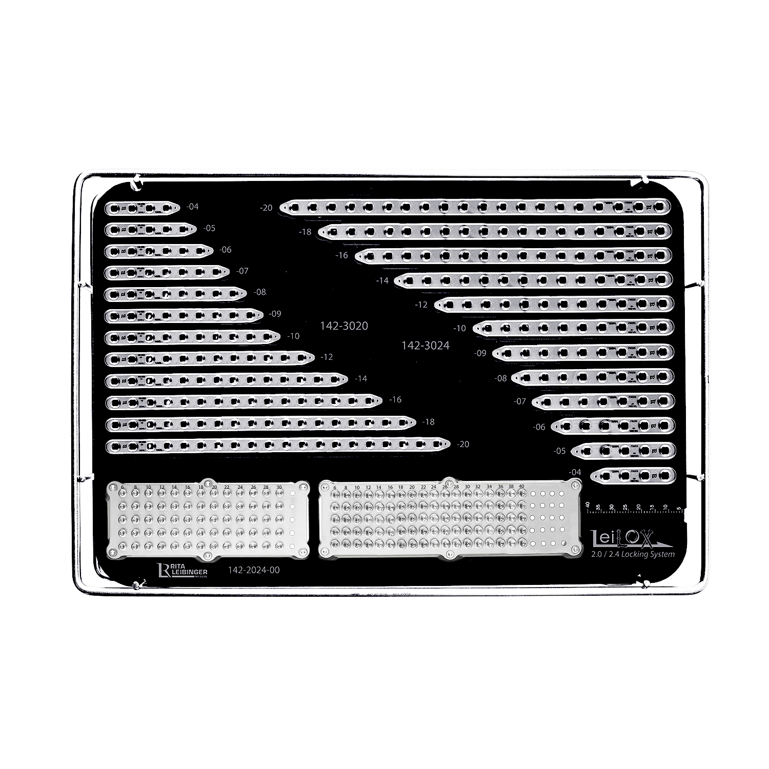 LeiLOX Locking Straight Implants Set-2.0/2.4mm