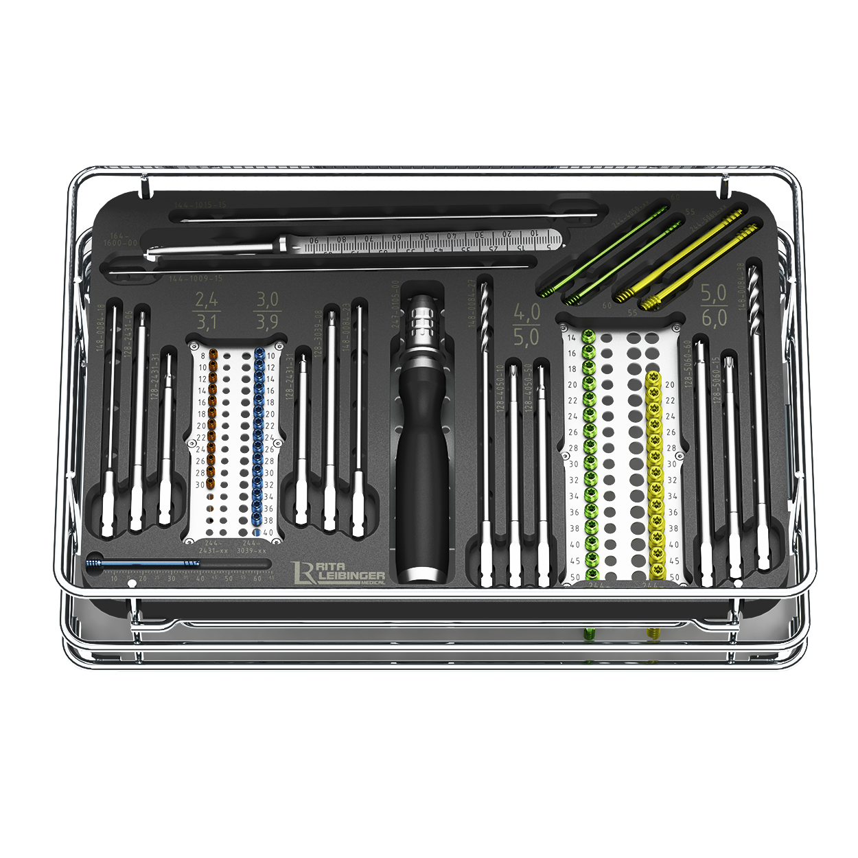 LeiCOM Cannulated Compression Screws Combi Set - 2.4 - 6.0 Micro to Maxi